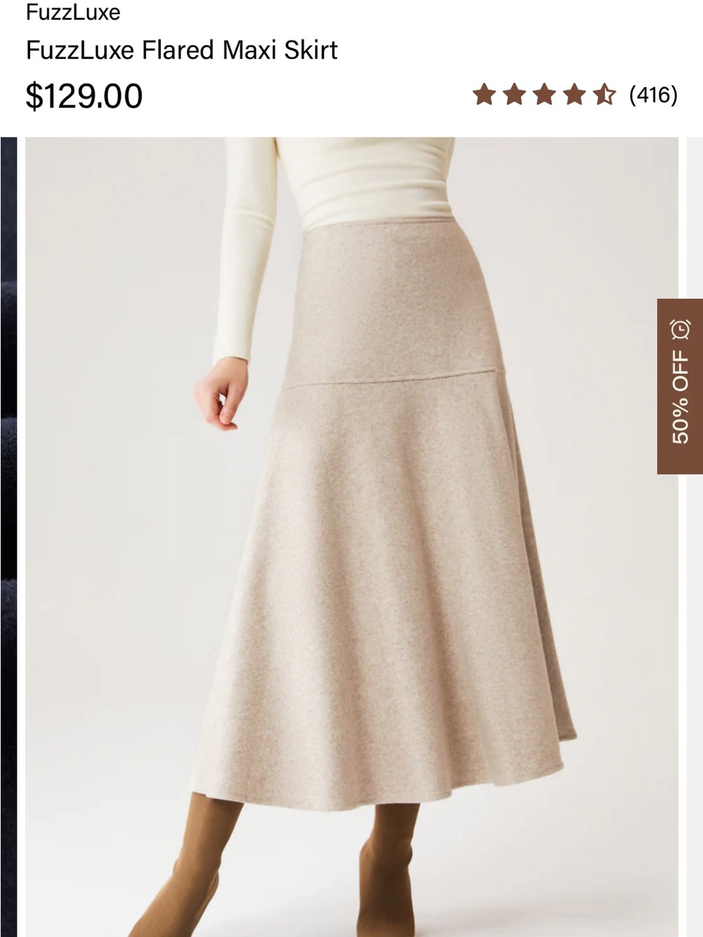 OGL Charcoal A-Line Midi Skirt